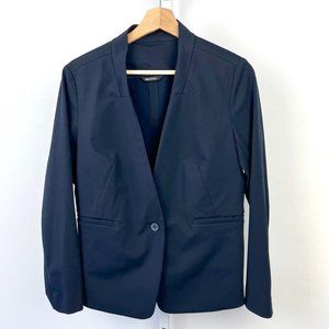 Ministry of Supply Womens Kinetic Blazer One Button Jacket Navy Blue 8